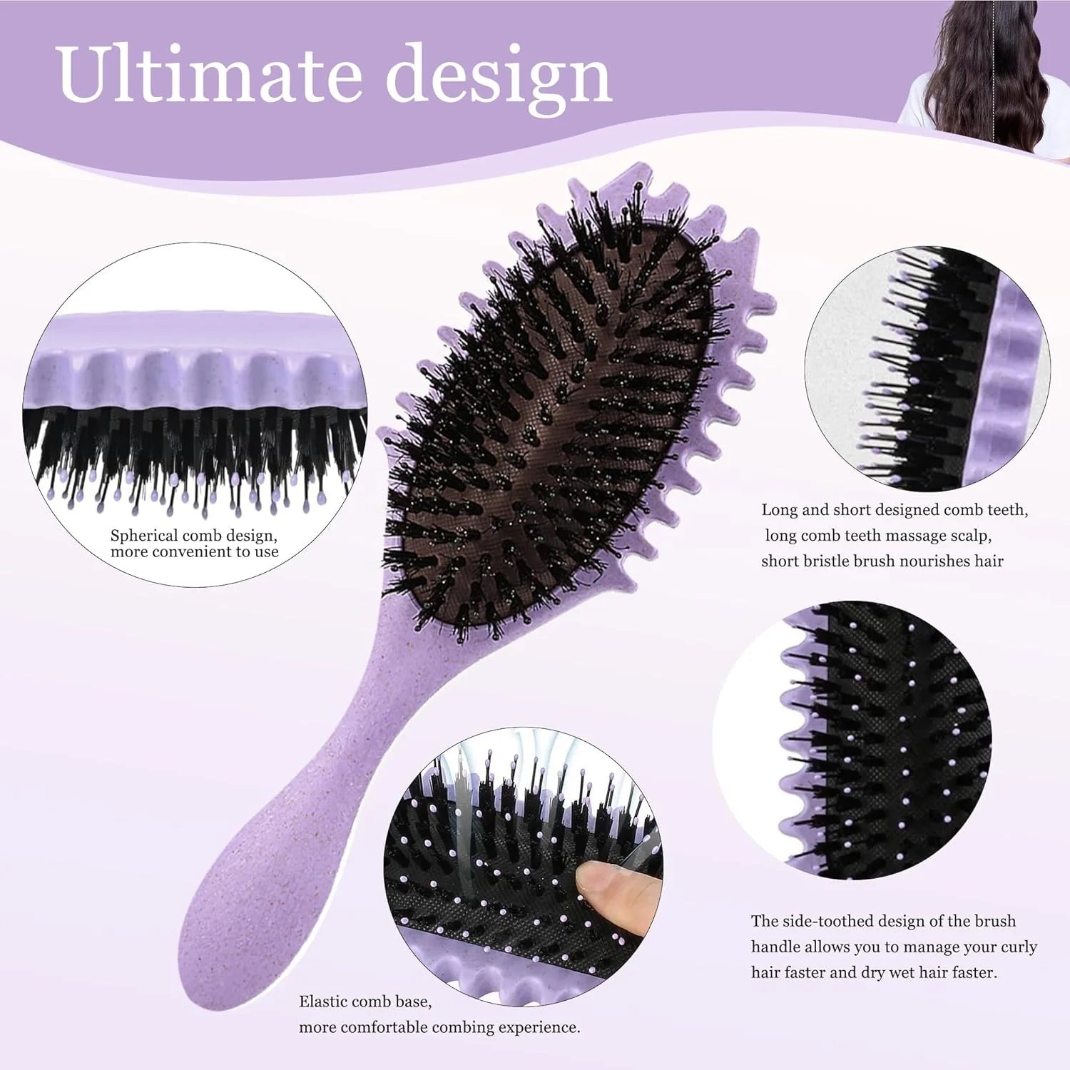 Edge Lift Curly Hair Brush