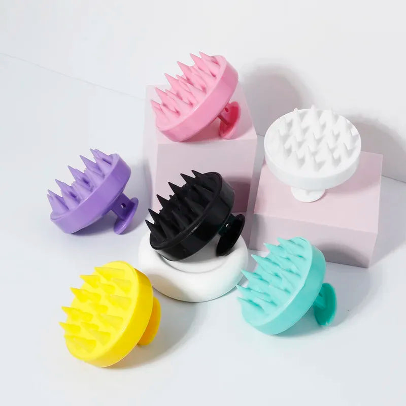 Silicone scalp brush