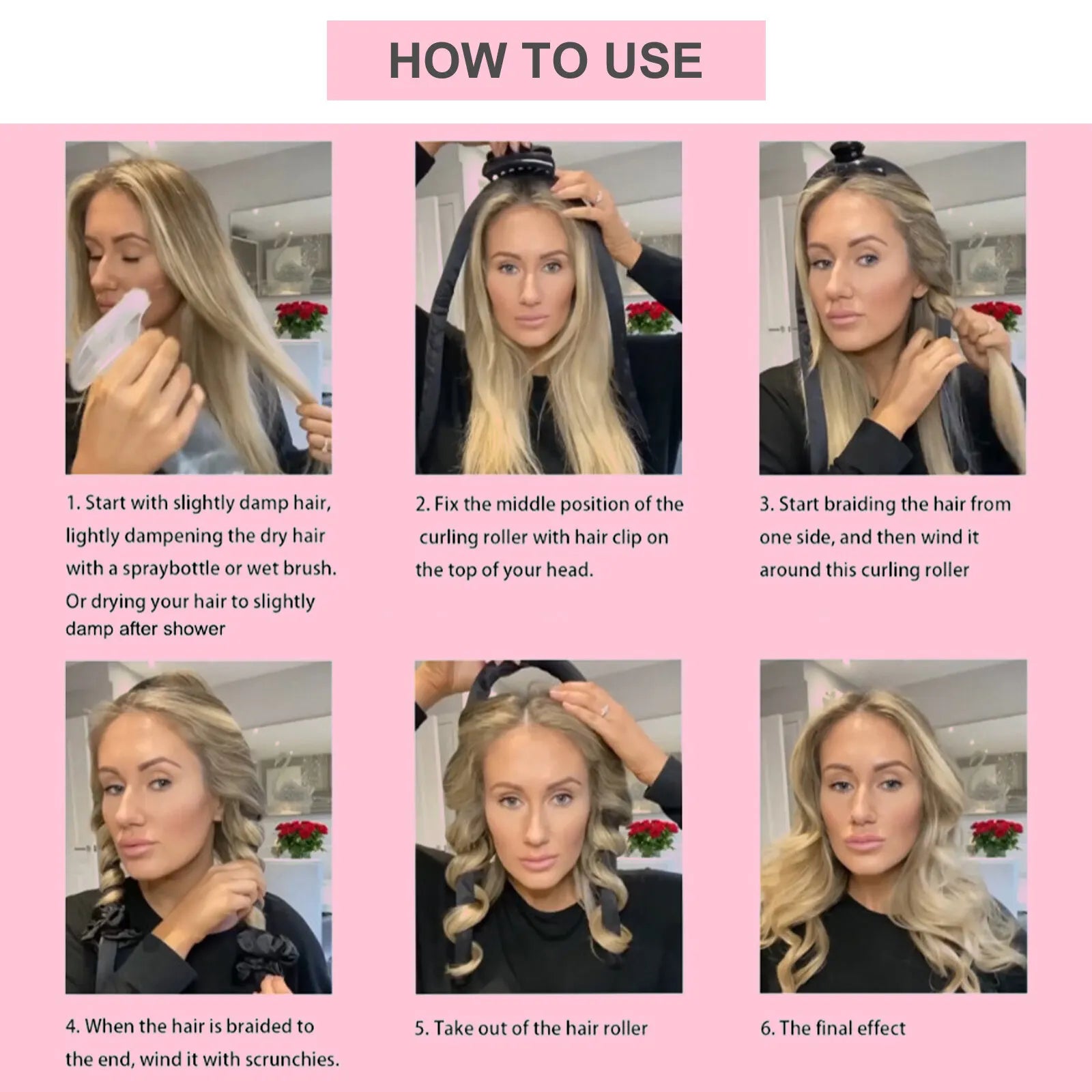 Heatless Curling Rod Headband