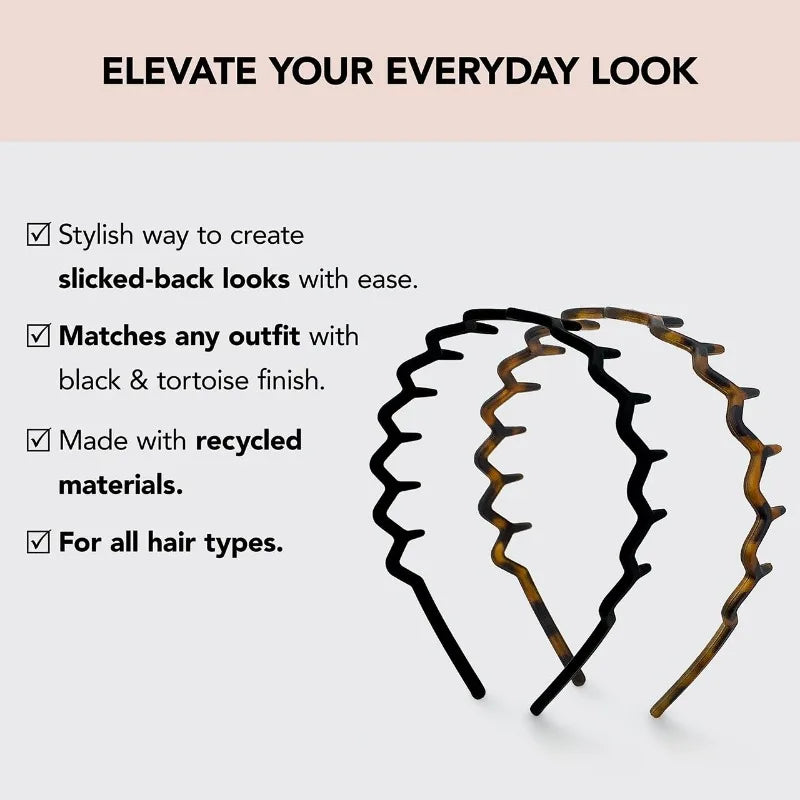 2pcs Zig Zag Headbands