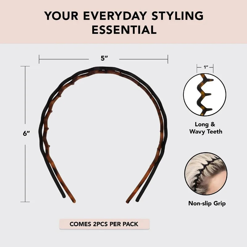 2pcs Zig Zag Headbands